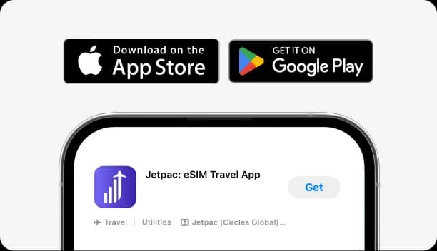 Step 2: Download Jetpac Global app and Follow instructions until you've installed your eSIM. Step 2: Download Jetpac Global app and Follow instructions until you've installed your eSIM.